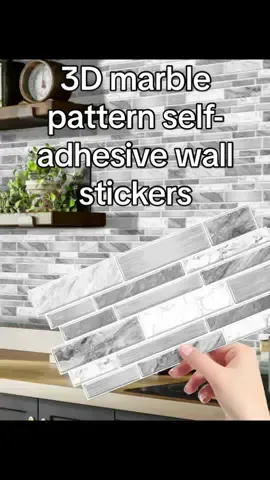 3D marble pattern self-adhesive wall stickers #trending #fypシ #fyp #Home #homedecor #wallpaper 