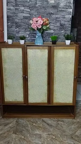 Rattan Shoe Rack #shoerack #rattanshoerack 