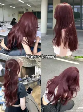 cerry brown hair💋🍒 #hair #haircolour #garnier #hairstyle #fyppppppppppppppppppppppp #foryou #looks #hairtok #cherrybrown 
