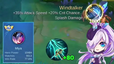 Miya One hit build💀🔥  #MLBB #mobilelegends #mobilelegendsbangbang #MLBB2025 #ml #fyp #fypシ 