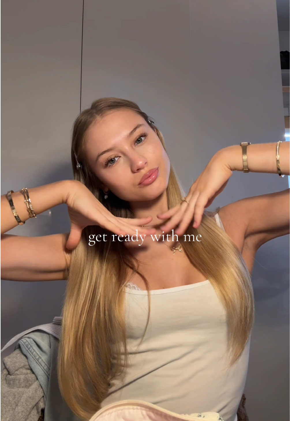🤍 #grwm #morningroutine #cleangirlmakeup 