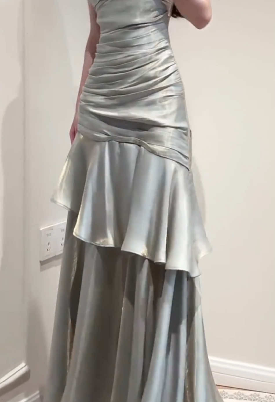 Pretty swirls in our Pamela Emchanted Tiered Maxi Dress in Sage Grey 🎀 #girlsoutfit #fashiontiktok #dressoutfit #dressoutfitideas #goddessvibes #eveningdress #outfitinspo #maxidress #dresses #cocktaildress 
