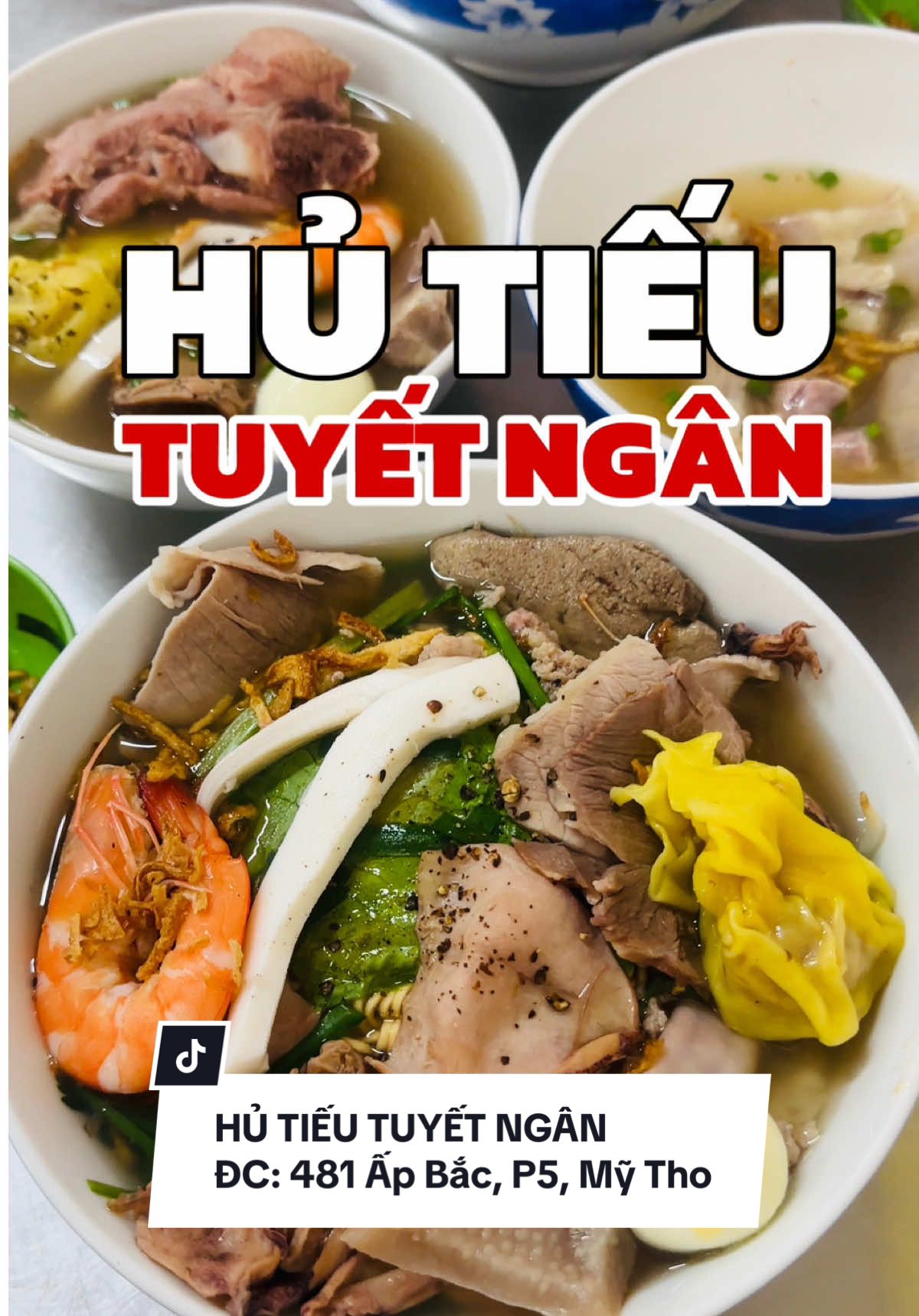 Ở Mỹ Tho nếu ăn hủ tiếu thì ghé Tuyết Ngân nha! Ngon và nổi tiếng lắm luôn #mythogicungco #tiengiang #mytho #LearnOnTikTok 