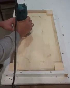 Creating intricate designs on small wooden doors using a router  #carpenter #woodworking 