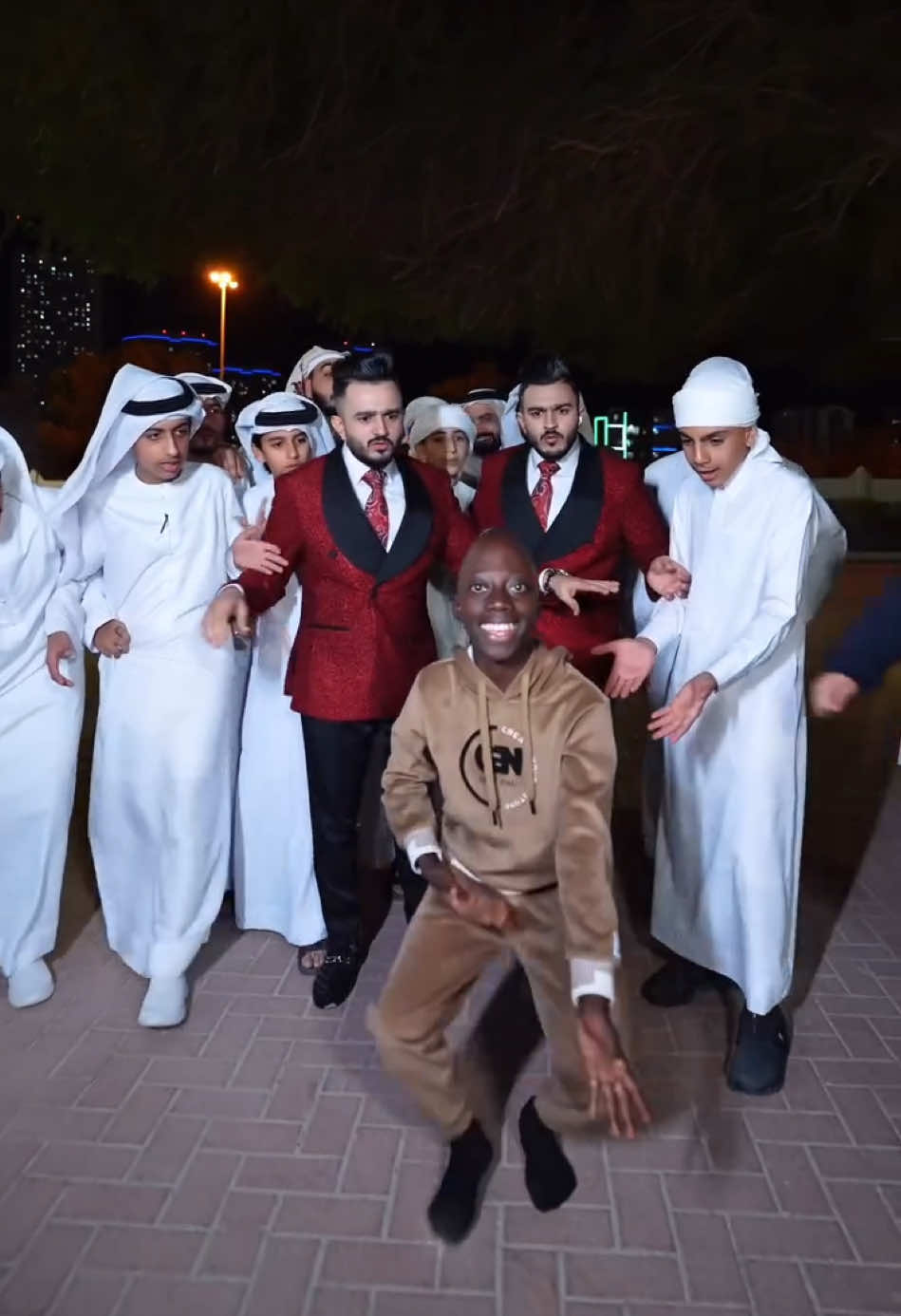 Tenge Tenge with his Muslim Friends in Dubai enjoying his Viral Dance @rangotengetengeofficial1 @Manager mike 