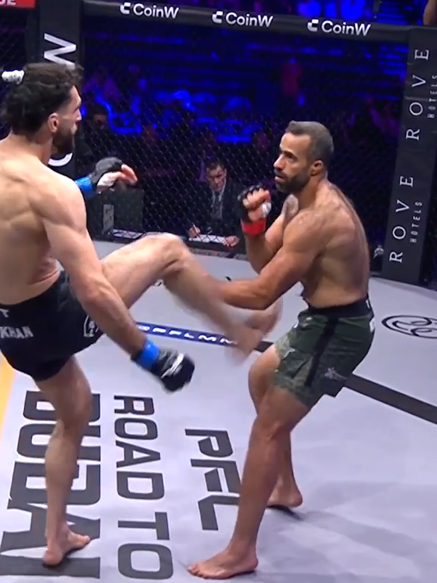 Haider Kahn breaks Nada's arm with a kick for the win. That slow motion, oooooooof #RoadtoDubai #dubai🇦🇪 #Bellator #pflmma #mma #combatsports #sports #mmafighter #fight #ko #knockout #break