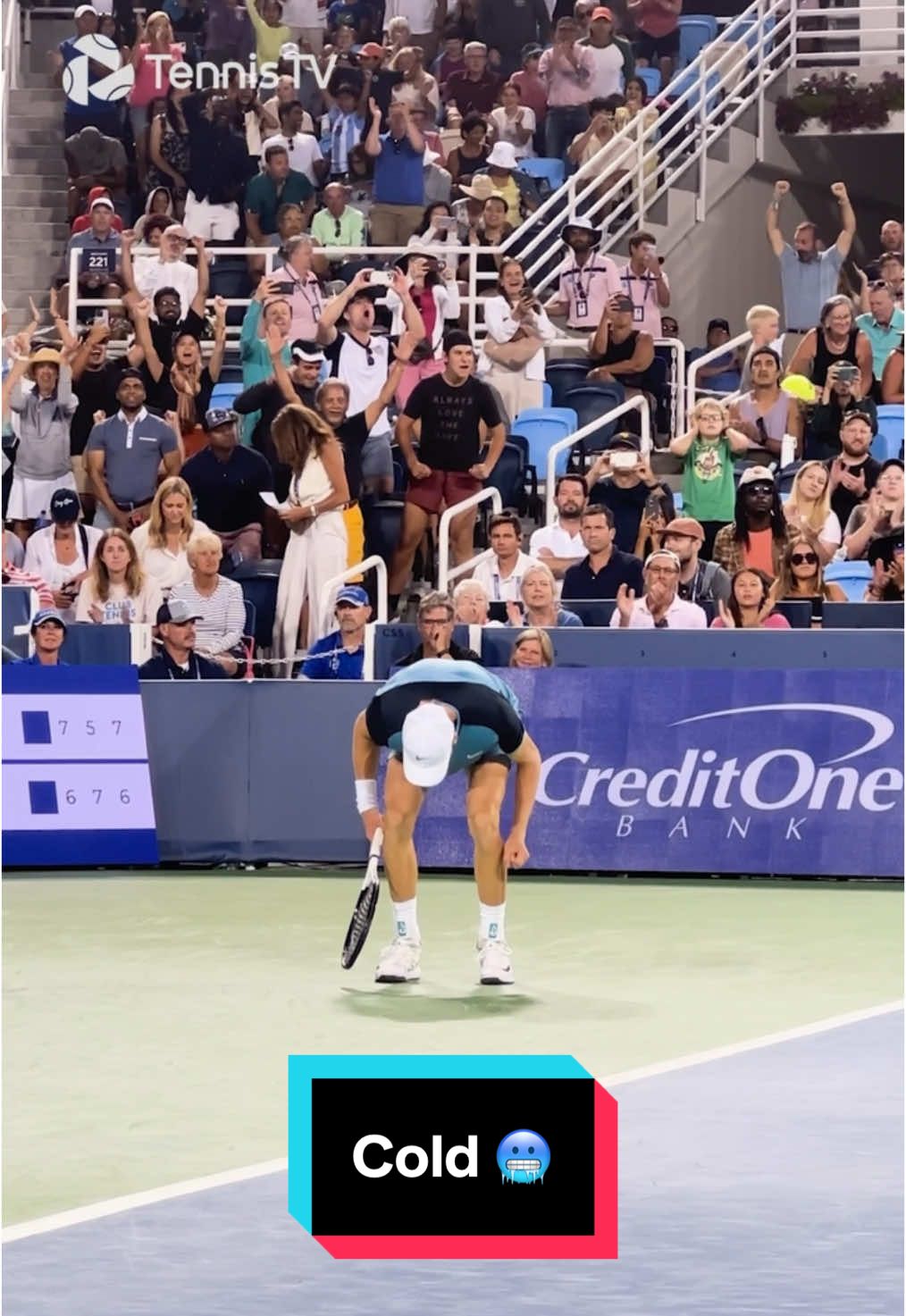And the coldest match point celly goes to… 🥶 #tennis #tennistv #atptour #sinner 