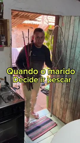 Quando o marido decide ir pescar #almoço #cozinhando #churasco #maridonacozinha 