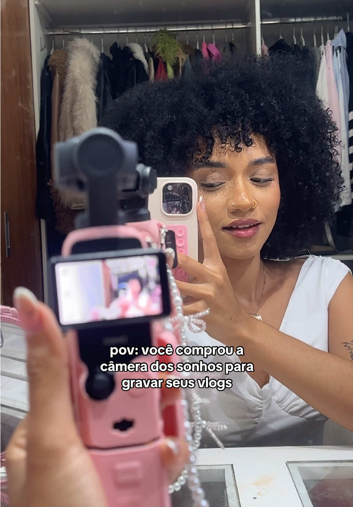 amo tanto vlogar minha vida pra vcs 💗🌷✨ #dji #djiosmopocket3 #djiosmo #camera #vlogs 