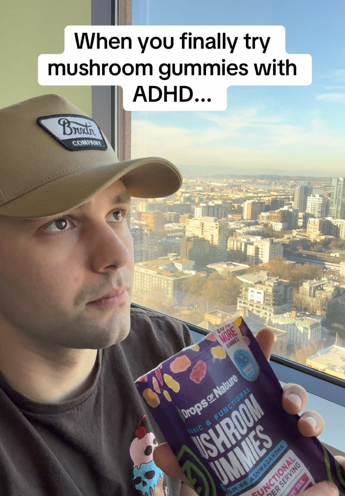 When you finally try mushroom gummies with ADHD...