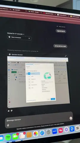 Is this real life? Building #FacebookAdCampaigns with #ChatGPT #Operator for my #OnlineBusiness . FOLLOW FOR MORE #aitips #aicontent #aiagents #automation #chatgptprompts 