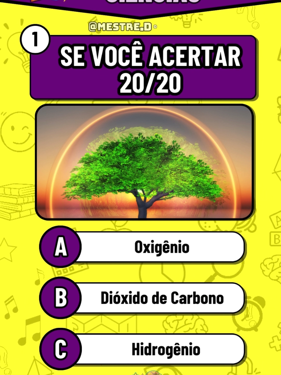 Quiz de ciências - você consegue acertar 20/20 nesse teste de ciências? #quiz #ciências #ciência 