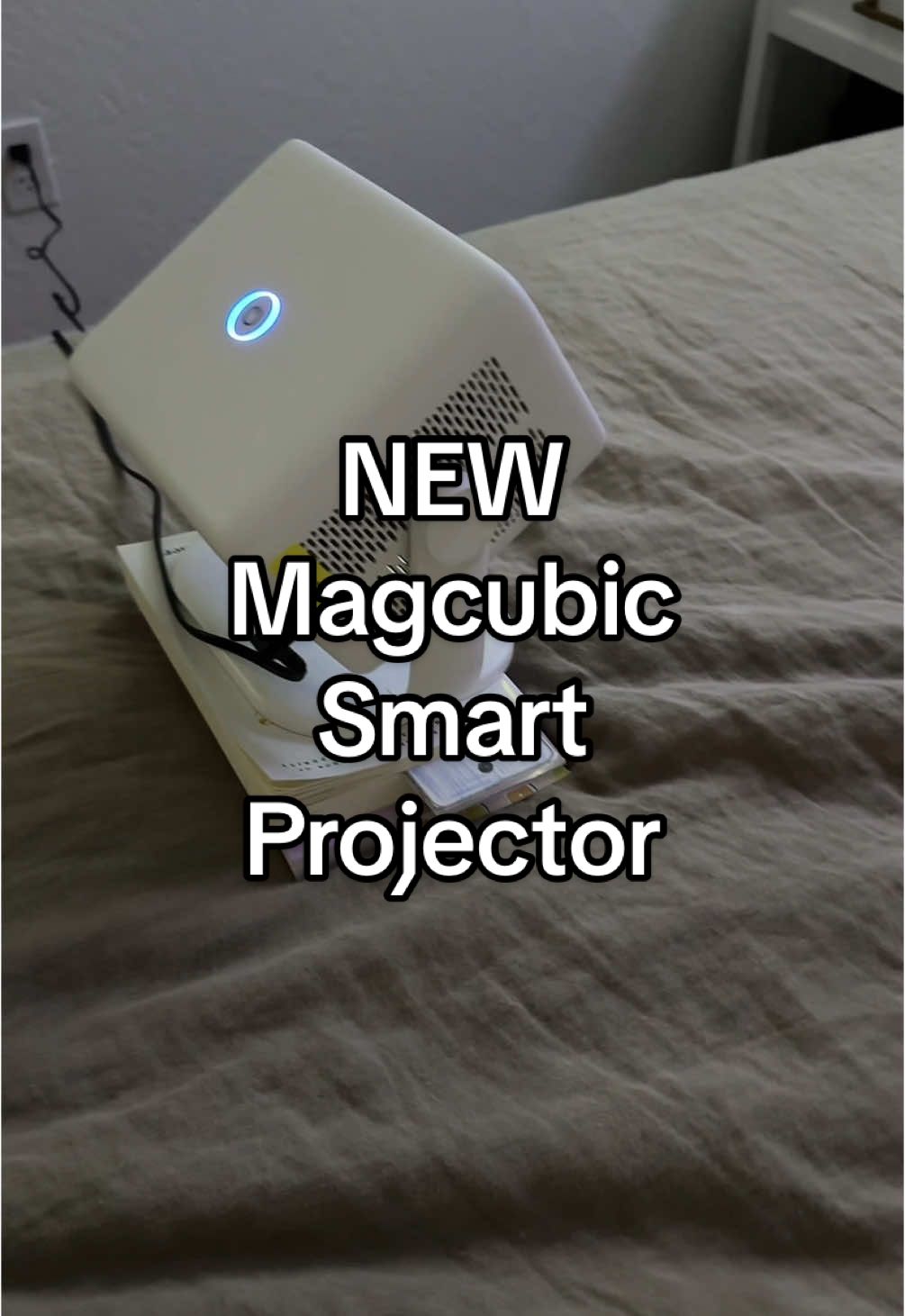 Just plug in this smart projector and start watching. It comes pre-loaded with apps, delivers 1080p resolution, and features automatic keystone and focus for a perfect picture. The most affordable high-quality projector on the market. #magcubic #smartprojector #miniprojector #1080p #autofocus #transpeed #projector 