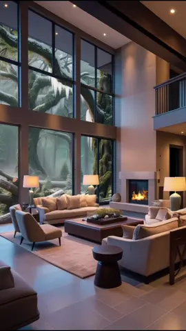 🌲 Modern Forest Escape with Rainfall Ambience 💫🌧️🛋️✨ Step into the ultimate cozy retreat—a sleek, modern living room surrounded by forest views and the calming sound of rain. 🌧️🏡 Perfect for relaxing, unwinding, or just vibing out. 💭 What’s your dream home vibe? Comment below! If you’re loving these cozy aesthetics, save this post to keep the vibes going. 💾✨ Want longer videos like this? Head to my YouTube channel—link in bio! 🎥🖤 #RainyDay #ModernHome #Cozy #RelaxingAmbience #RainSounds #…roombackground