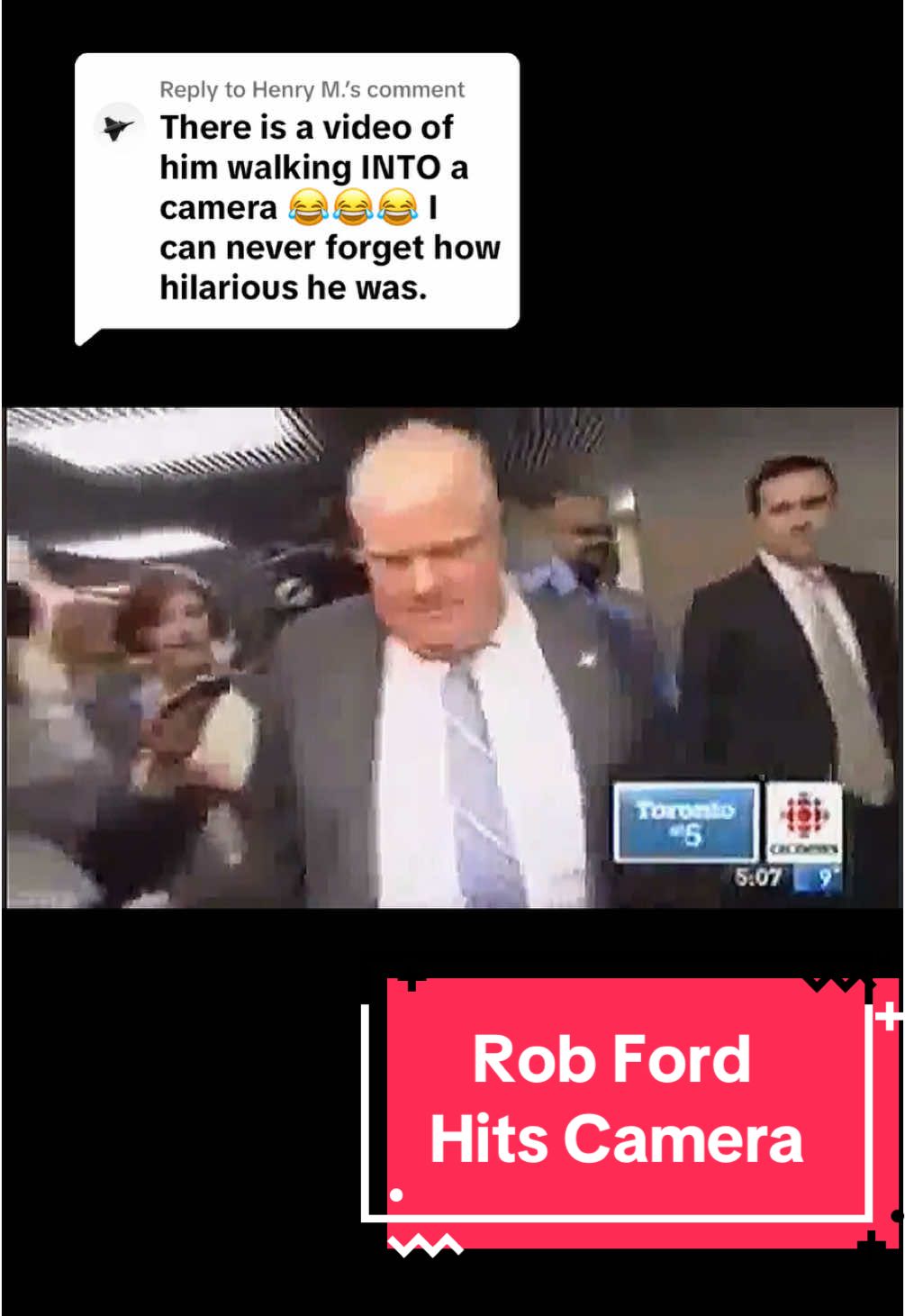 Replying to @Henry M. Rob Ford runs into camera😅 #fyp #robford #mayor #toronto #canada🇨🇦 #canada_life🇨🇦 #canadianpolitics #canadian 