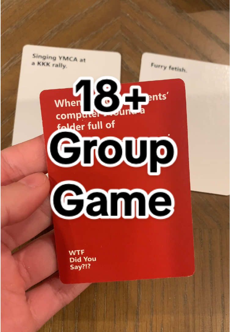 Definitely a game for 18+ 😂 it can get nasty #cardgame #cardgamesoftiktok #wtfdidijustsay #funnygame #groupgames #darkhumor #adultgame #giftguide #tiktokshopjumpstart  