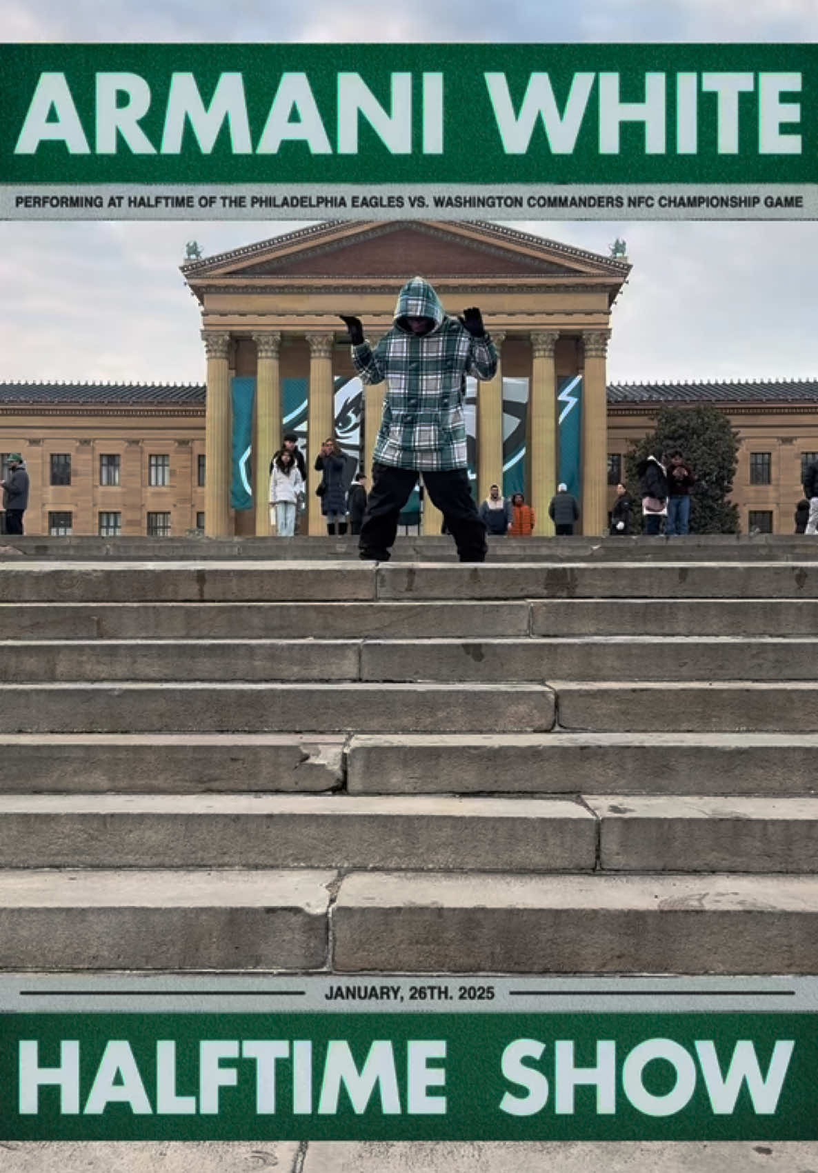 Armani White performing at The Eagles Halftime Show #eagles #football #nfc 