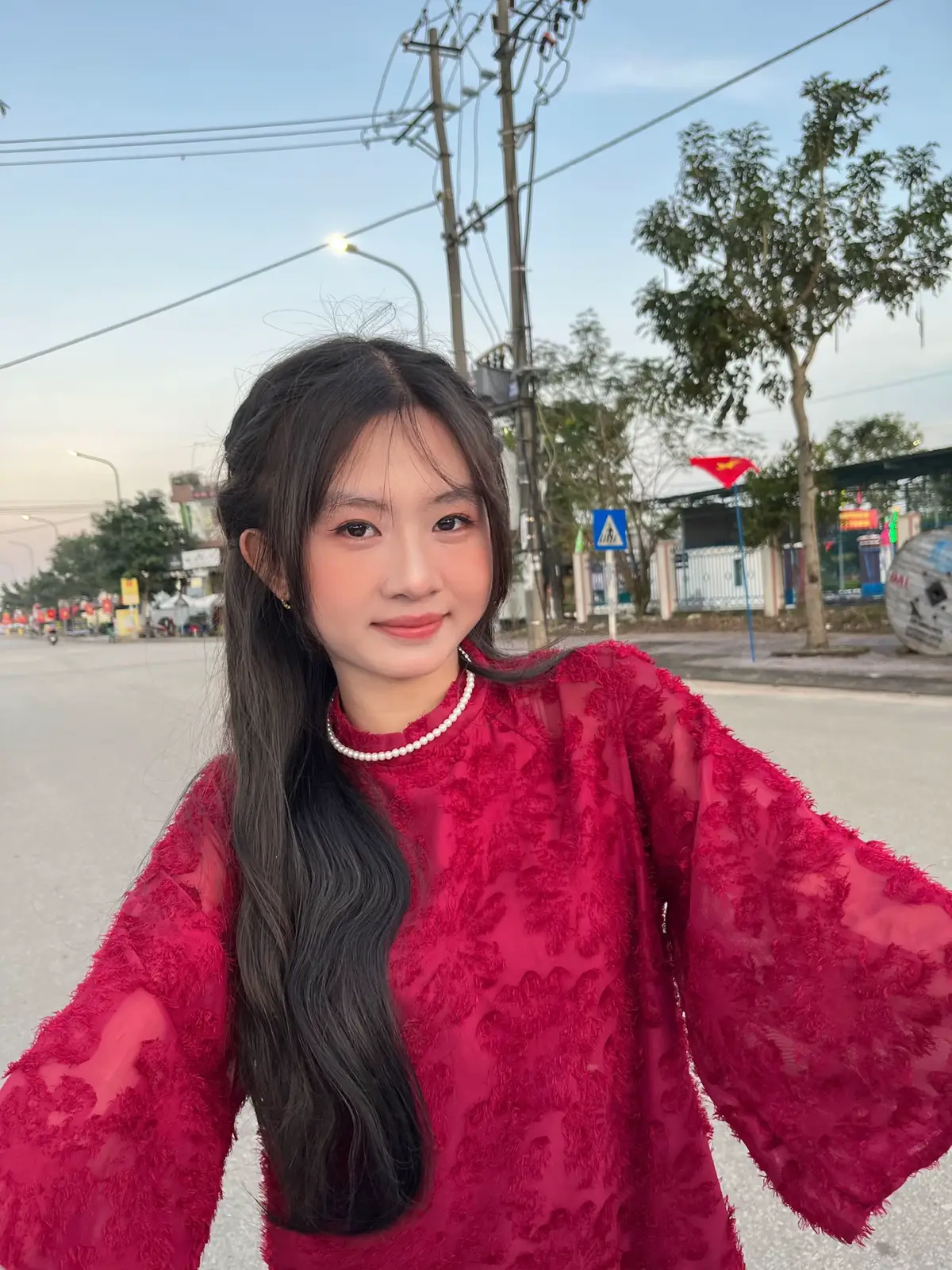 Ma hong em con tuoi son…🧧🧧#xuhuongtiktok #foryou #tet #aodai 