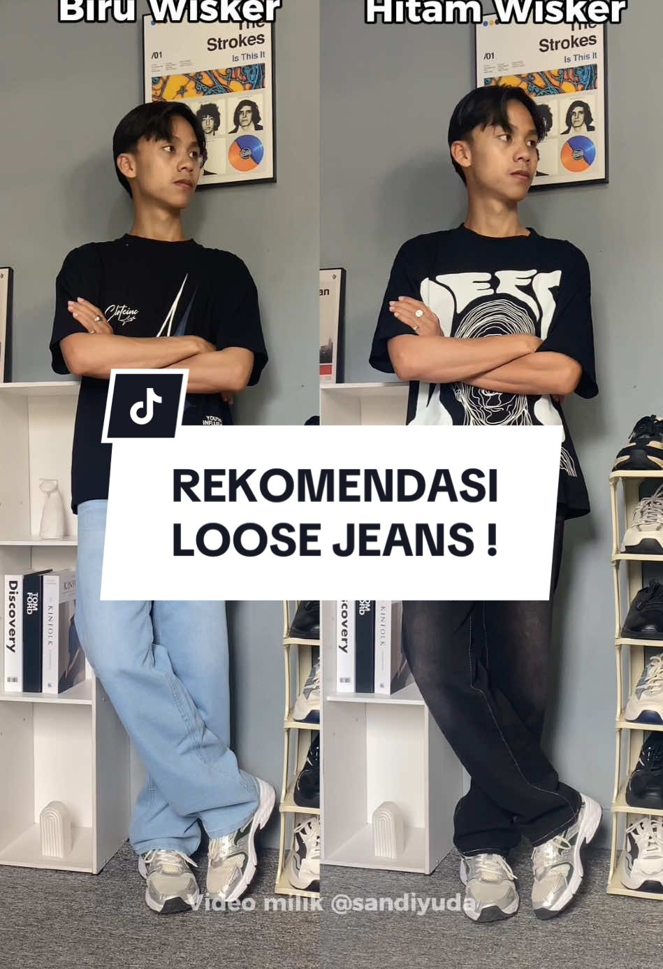 Nah ini nih loose jeansnya rekomen bangett, cakep poll harga dibawah 100k ! #loosejeans #highwaistjeans #celanajeanspria #jeansdenim #baggyjeans #baggyjeansoutfit 