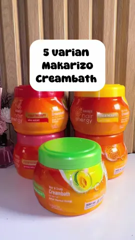 5 varian makarizo creambath kemasan gentong ✅ #CapCut #fyp #fypシ #fypシ゚viral🖤tiktok #makarizocreambath #makarizofibertherapy #makarizohaircreambath #creambath #creambathviral #haircare #haircareroutine #haircareproducts #haircaremurah 