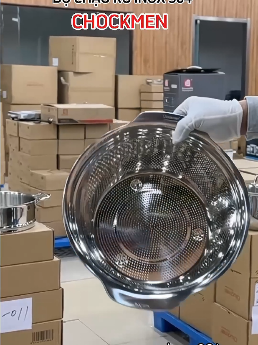 Bộ thau chậu rổ Chockmen inox 304, size 27-31cm#giadung_giadinh01 #cuahangdodungnhabep1 