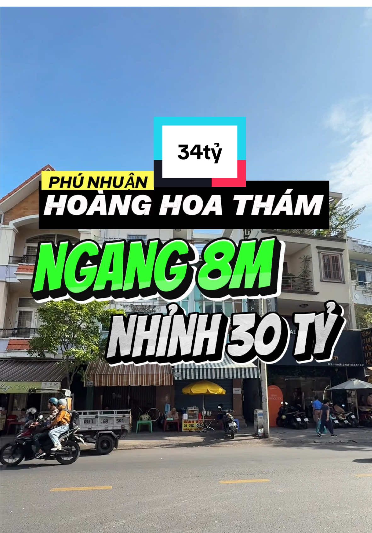 MT Hoàng Hoa Thám Ngang 8M 156M2 4 tầng 34 tỷ thương lượng #phuquyenbds #binhthanh #quan1 #nhamattien 