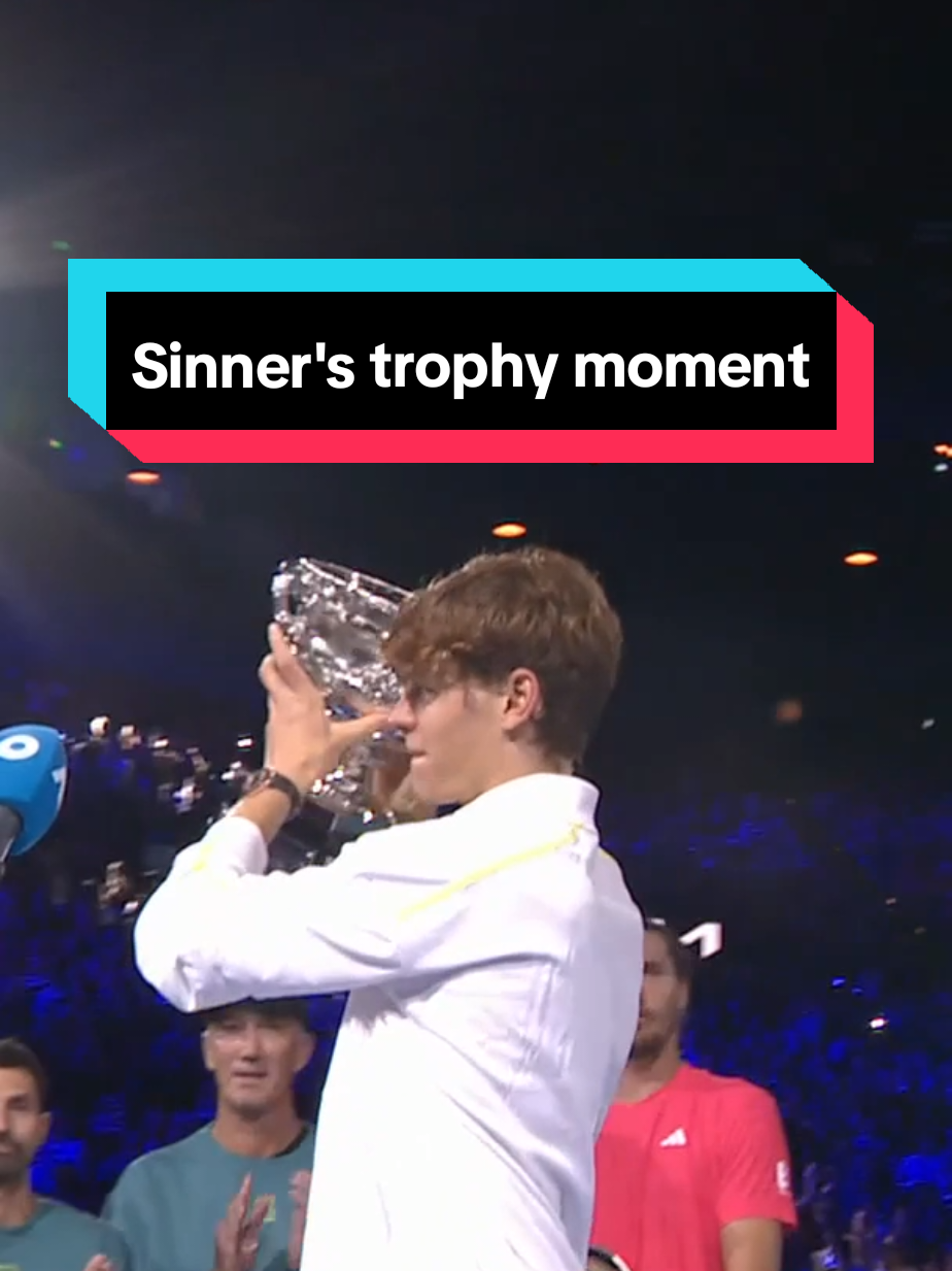Our champion 🏆 #Sinner #AusOpen 