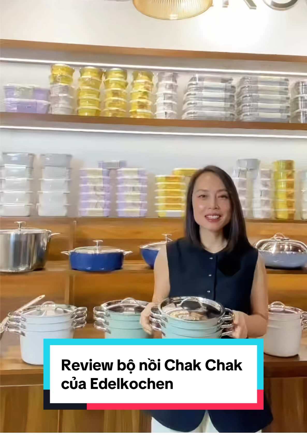 Bộ 3 nồi chảo Chak Chak của nhà Edel không còn gì phải bàn luôn cả nhà ơi, siu xinh và tiện lợi ✨ #homeliving #cooking #edelkochen #noiinox #nhabep #giadinh 