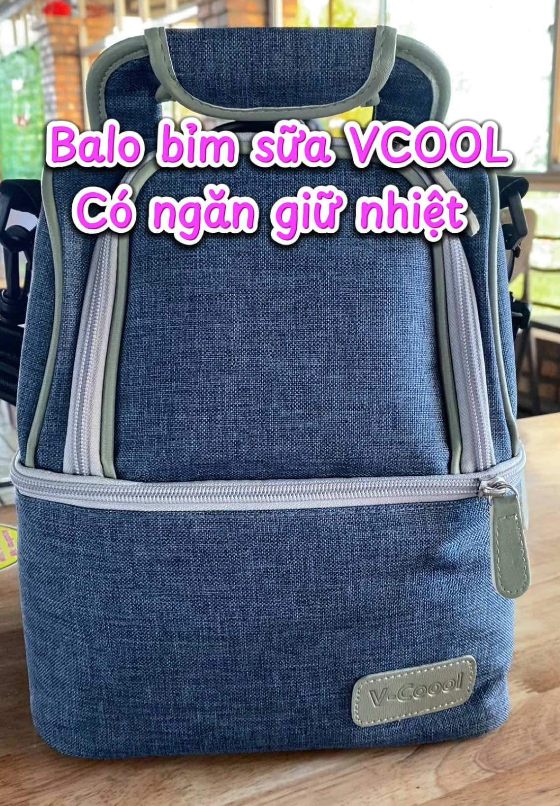 Balo bỉm sữa có ngăn giữ nhiệt tiện lợi đây các mom ơi 😊👩🏻‍🍼 #balobimsua #tuibimsua #bimsua #mevabe #mebimsua #mebim #xuhuong #balovcool #vcool #balo 