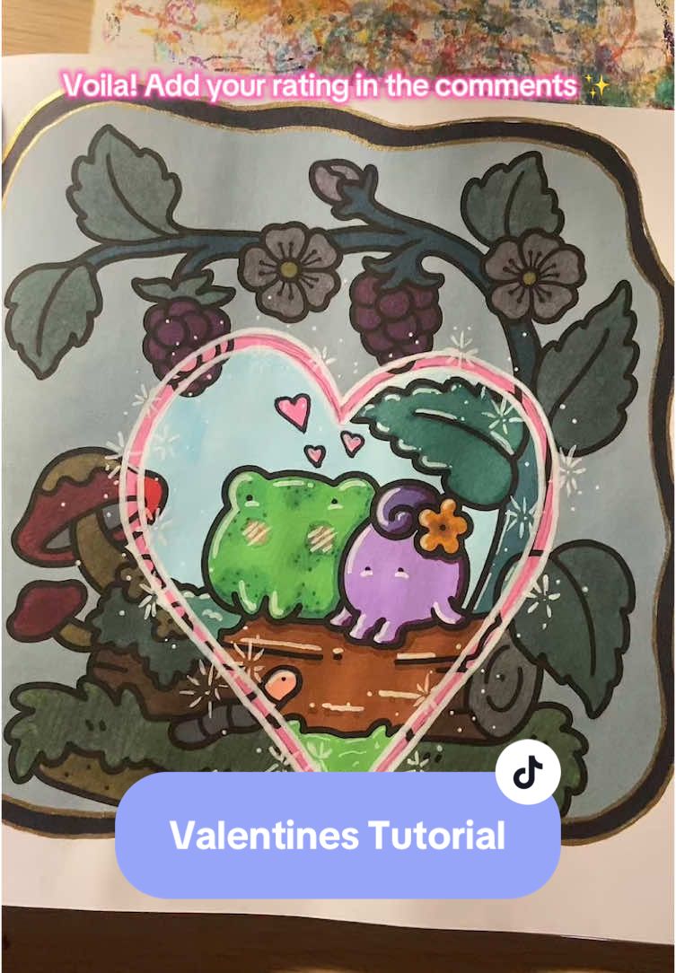 Come color with me! Valentines tutorial! Heart tutorial. You can use this technique on any page you like 🤗 #colortok #actionmarker #alcoholmarker #coloringbook #cozycoloring #cocowyo #intogardens #coloring #coloringtutorial #valentinetutorial #hearttutorial #ValentinesDay #willyoubemyvalentine #froggy #nature #newhobby @cocowyocoloring 
