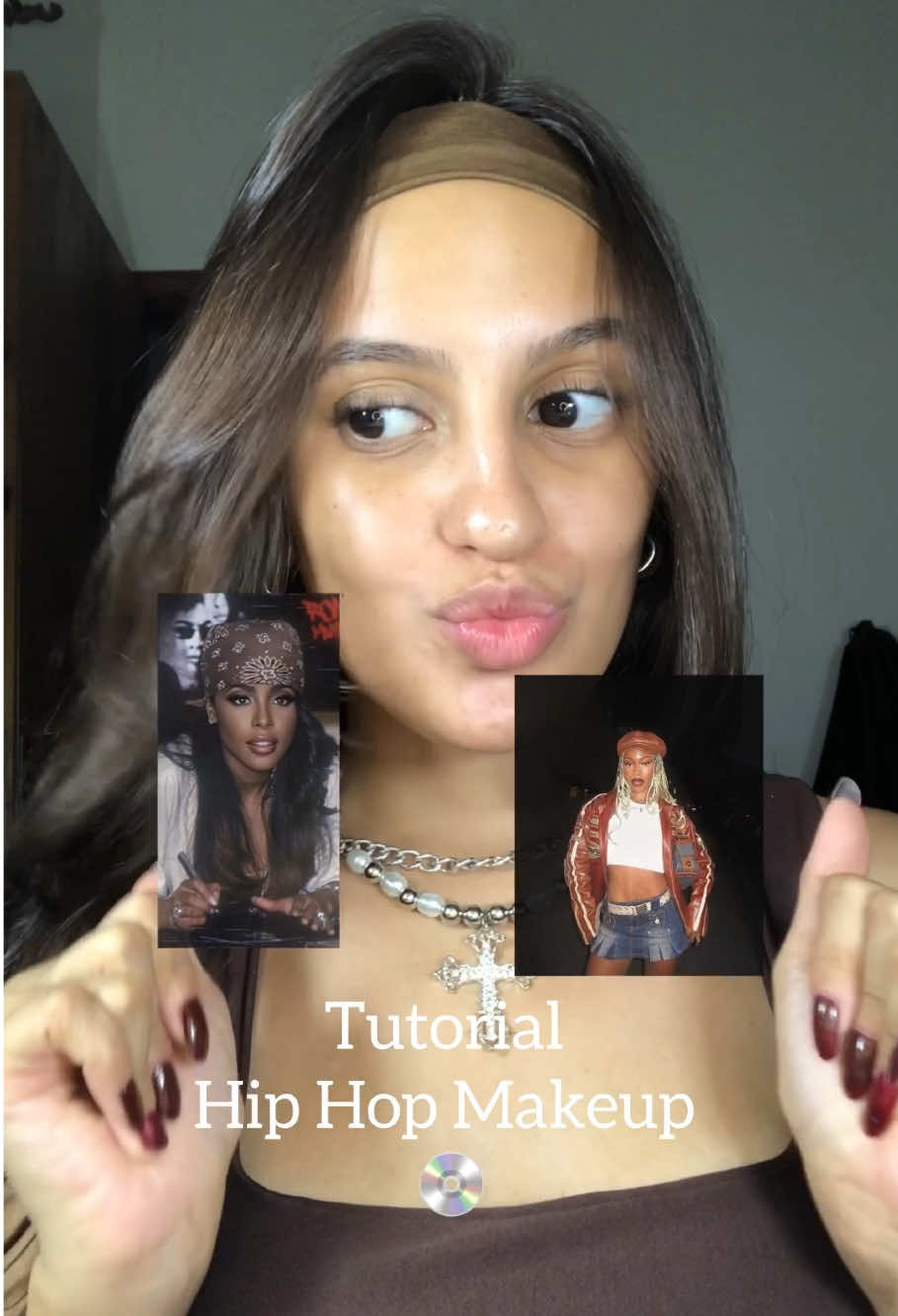 Hip hop makeup 💿🤎 #tutorialmaquiagem #tutorialmakeup 