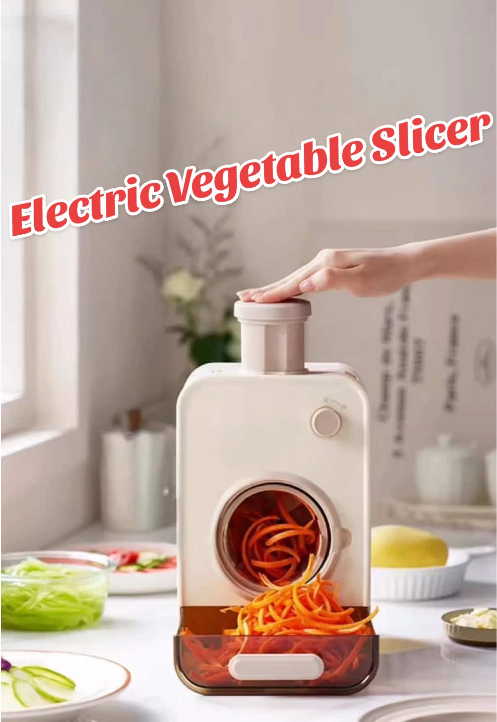 Buy directly from us as your trusted Chinese supplier, offering unbeatable prices and fast shipping!   Revolutionize your kitchen with  Electric Vegetable Slicer!This all-in-one gadget effortlessly chops, slices, shreds, and grates vegetables, fruits, and cheeses in seconds—perfect for salads, stir-fries, meal prep, or party platters. With adjustable thickness settings and a powerful motor, it delivers uniform cuts every time, saving you hours of tedious chopping.   Designed for busy households, its stainless steel blades and non-slip base ensure safety and stability, while the detachable parts make cleaning a breeze. Compact and user-friendly, it’s ideal for home cooks, meal-preppers, or anyone seeking healthier, faster cooking without the mess.   Order now for quick delivery to the USA, Canada, Europe, South America, and the Middle East. Custom branding options available for bulk orders!   #KitchenGadgets #MealPrep #TimeSavingTools #HealthyCooking #VegetableChopper #HomeChefEssentials #EffortlessCooking #SmartKitchen #CookingHacks #AmazonFinds #Dropshipping #TrendingProducts #ShopifyStore #BulkOrders #FoodPrep #NoMoreChopping #HealthyEating #ModernKitchen #CulinaryTools #AffordableAppliances #BuyDirect #FastShipping #TikTokMadeMeBuyIt #ViralKitchen #KitchenMustHaves #CookingInnovation #OrderNow #ChefAtHome #TimeSaver #KitchenMagic  