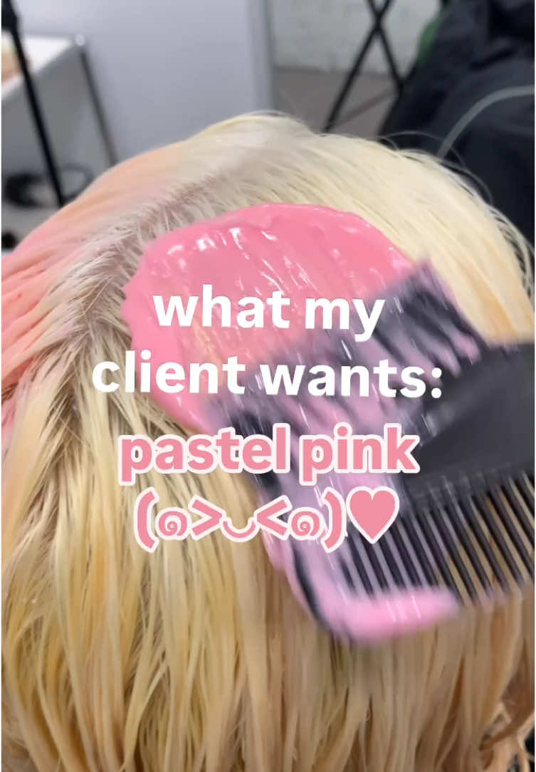 dm to book on  my insta: gloom_saloon ! pastel pink hair process vid🌸🎀🍡 🌸 🌸 🌸 #hairstylist #hairsalon #hair #hairtutorial #haircolorist #hairvideo #hairdye #pinkhair #pastelhair #althair #hairinspo#pastelpink #babypink #nychairstylist #wolfcut #hushcut #animehair #hairtok 