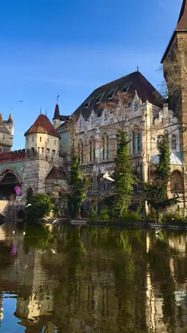 By far one of the most beautiful places on earth 🥹   #budapesthungary #budapestplaces  #vajdahunyadcastle 
