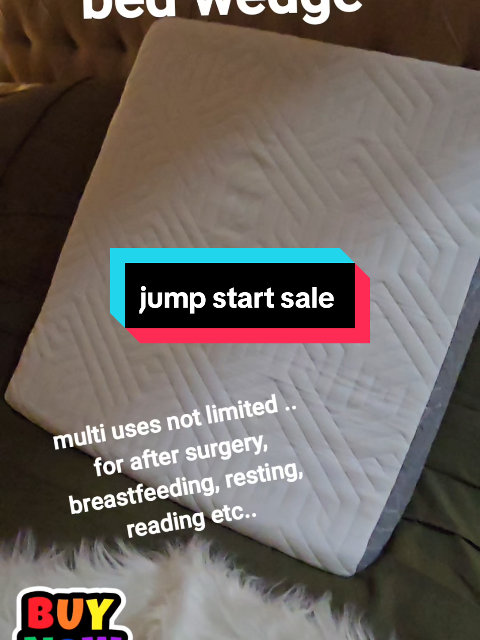 jump start sale on this bed wedge  #jumpstart #sale #TikTokShop #fyp #bedwedge #wedgepillow 