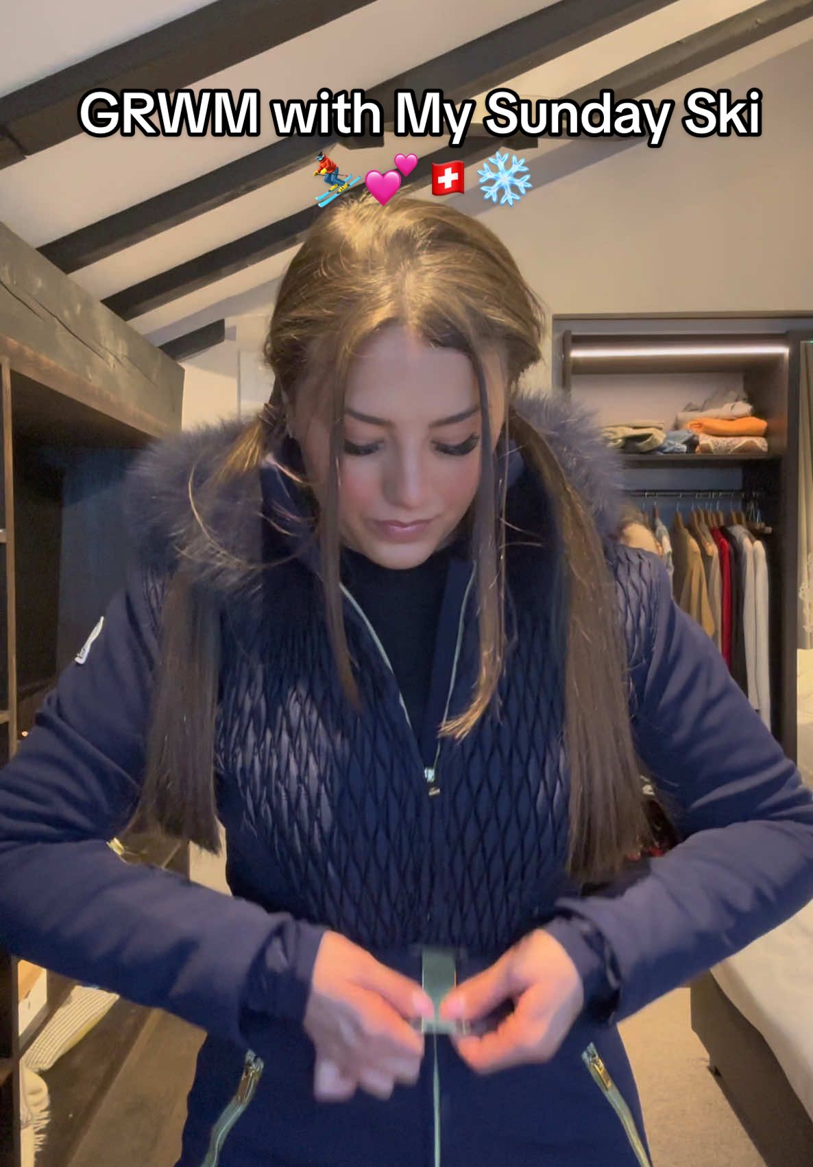 Get ready with me with @My Sunday Ski ⛷️🇨🇭💕 #mysundayski #skioutfit #skiing #outfit #snow #grwm #getreadywithme #foryou #fyp 