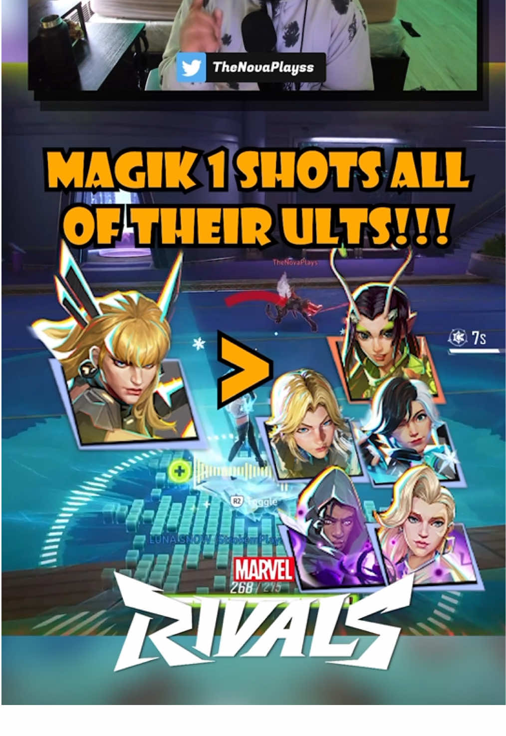 1 SHOT EVERY HEALING ULTIMATE WITH MAGIK! #marvel #thenovaplays #MarvelRivals #marvelstudios #marvelrivalsseason1 #marveltok #doomrise #fantasticfour #eternalnightfalls #marvelrivalsgame #magik 