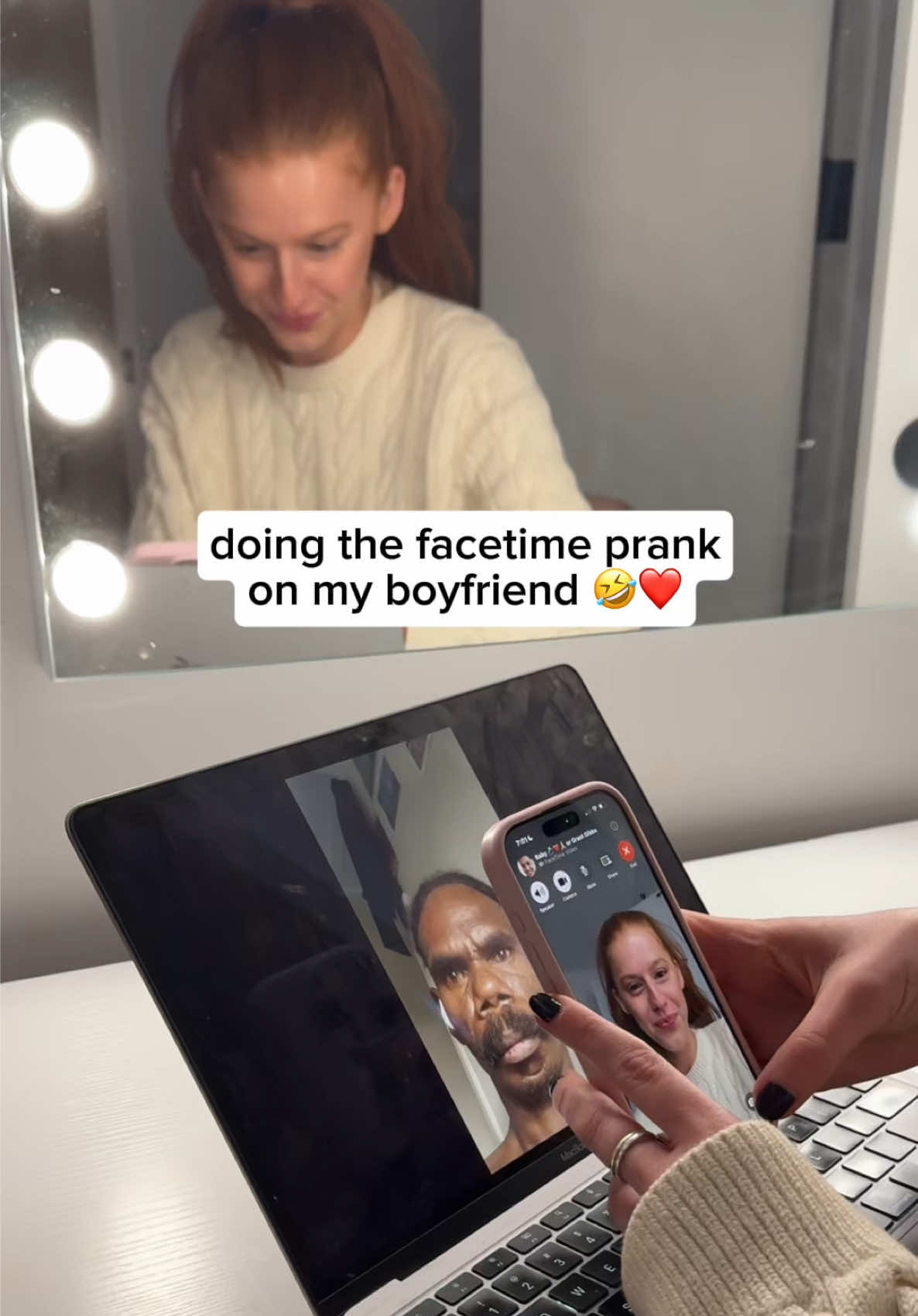 This was too funny 😂❤️ #facetimeprank #prank #facetime #lol #couple #comedy #cute 