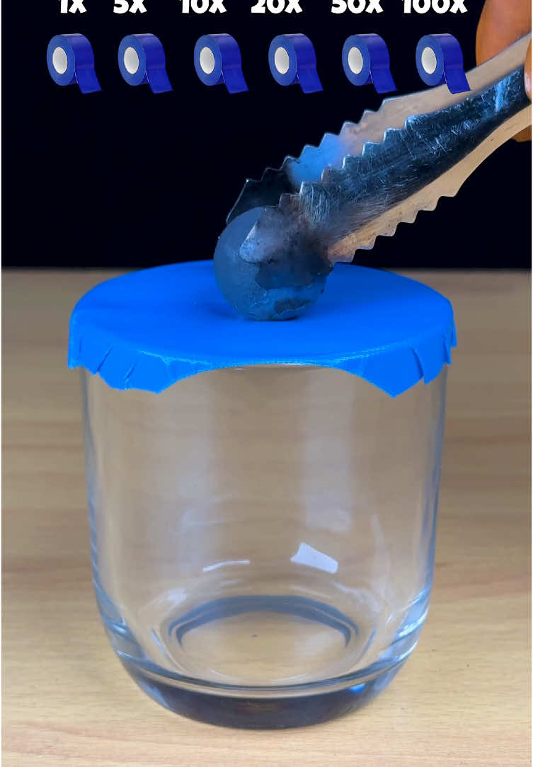 Can Hot Ball Pass through 100 Layers of tape? 😱 #experiment #Science #asmr #fyp
