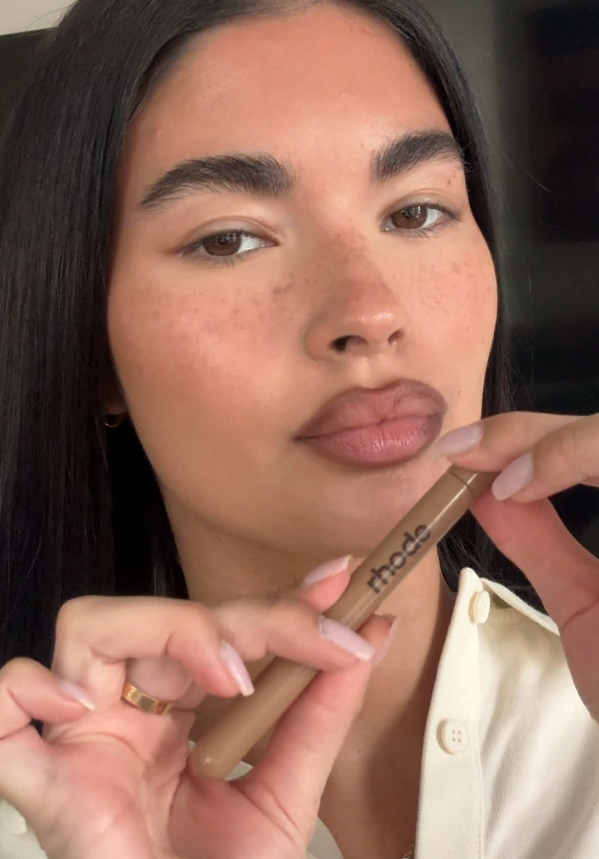 rhode lip shape try on 🍮