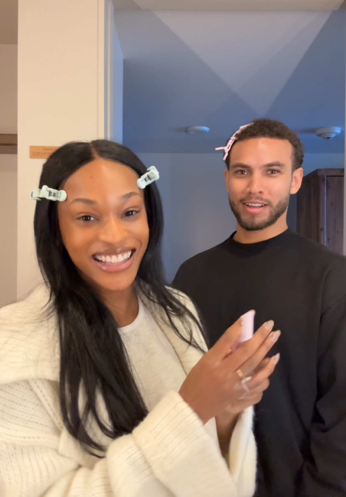 a tame session of couples therapy (if you know you know) - double serum may be the secret to a happy healthy relationship you heard it here first @Clarins USA #clarinspartner 