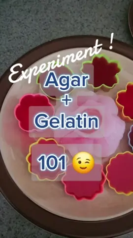 Agar + Gelatin experiment !!! Dessert is about science. . . #agar #gelatin #jelly #jello #flowerjelly #jellyflower #dairyfree #dairyfreedessert #glutenfreedessert 