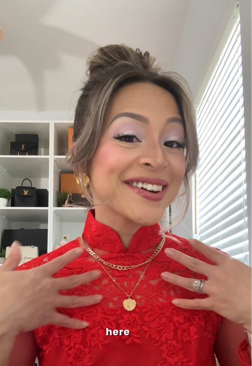 Hairstyle for Lunar New Year 🐍🪭🧧 #chinesenewyear #lunarnewyear #yearofthesnake #aodai #hairtok #grwmroutine 
