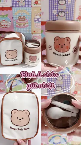 Bình ủ cháo cho bé đi chơi đi học siêu cưng #binhuchaogiunhietchobe #binhuchao #binhuchaogau #binhuchaogiunhiet #mebimsua #rongcon #mevabe 