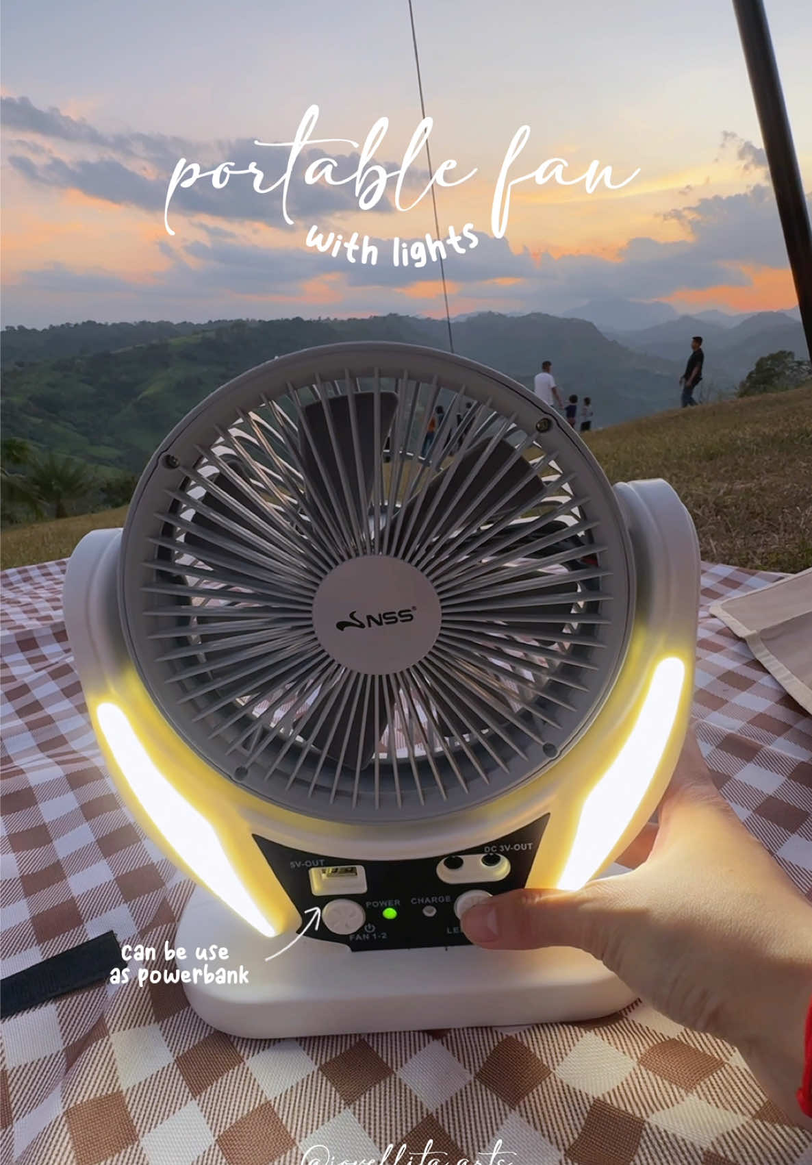 This portable fan with lights is one of our camping essentials. You can also use this as powerbank. It’s very useful especially if you have kids. A must-have at home also during a sudden brownout. #campingessentials #portablefan #fanwithlight #camping 