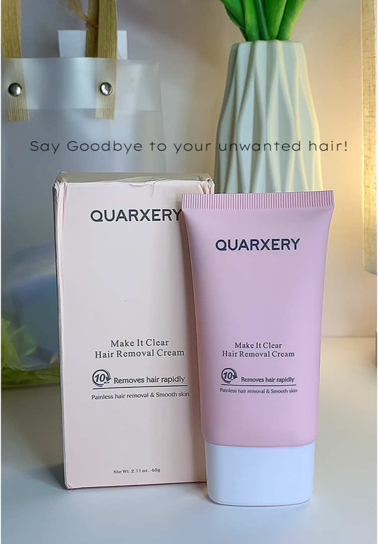 Looking for painless hair removal cream?  Try this Quarxery Hair Removal Cream✨ #Quarxery #quarxeryhairremovalcream #hairremovalcream #painlesshairremoval #quarxeryhairremoval #hairremoval #viralvideo #fypシ゚ 