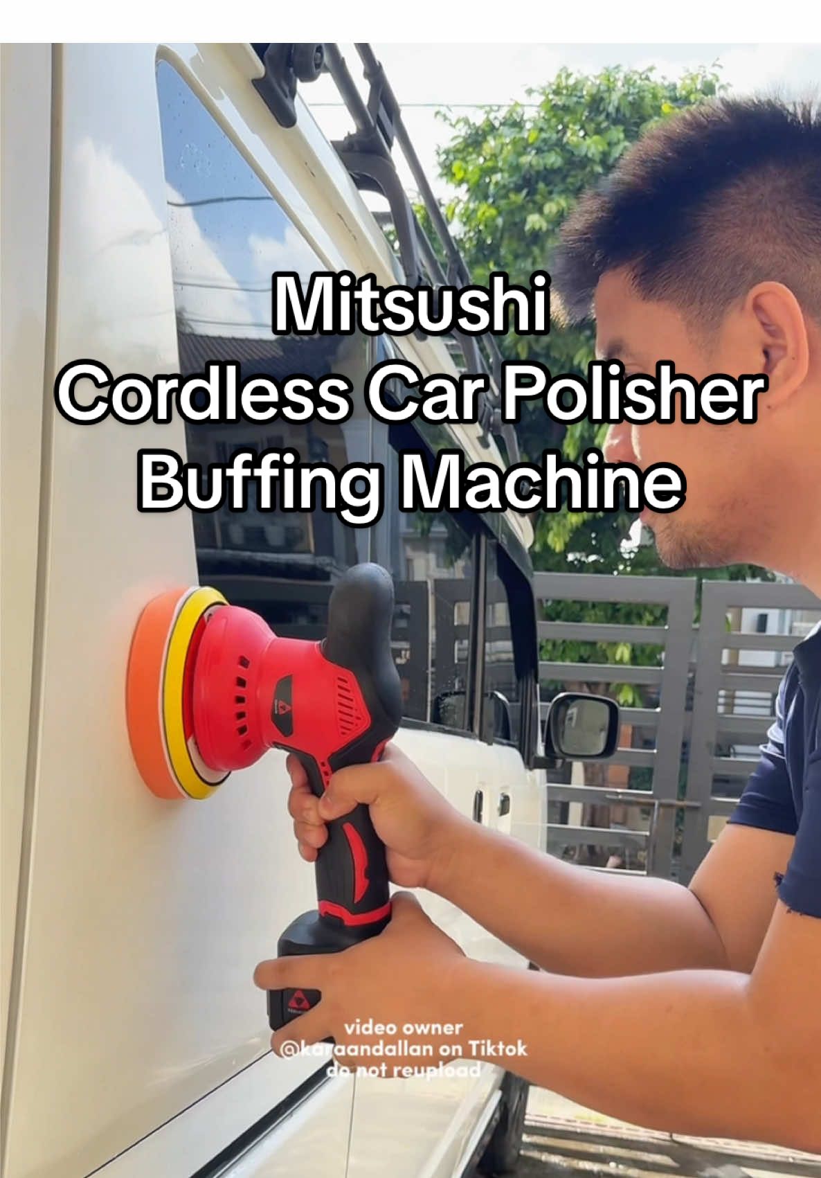 Mistsushi Cordless Car Polisher Buffer Machine. Pwede maglinis ng sasakyan, anytime anywhere! 🚗🧽