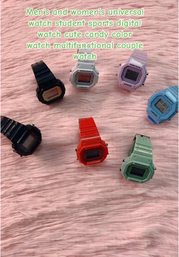 Men’s and women’s universal watch student sports digital watch cute candy color watch multifunctional couple watch