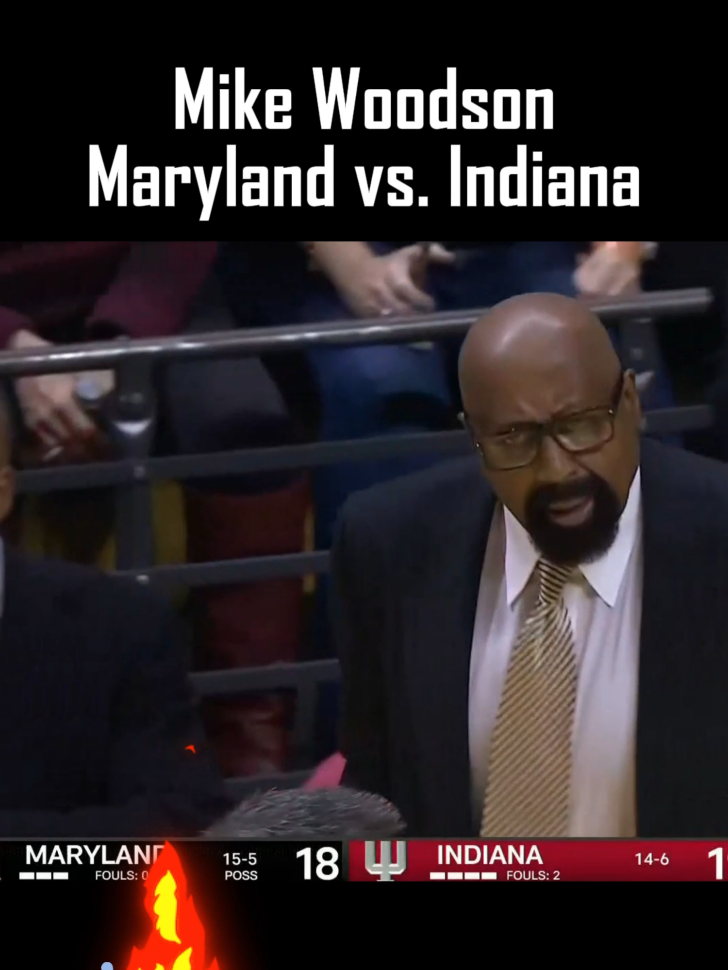 Mike Woodson leash just got shorter. #indianabasketball #IUbasketball #marylandbasketball #ncaabasketball #basketball #basketballanaylsis #basketballreview #collegebasketball #big10basketball #basketballcoaching
