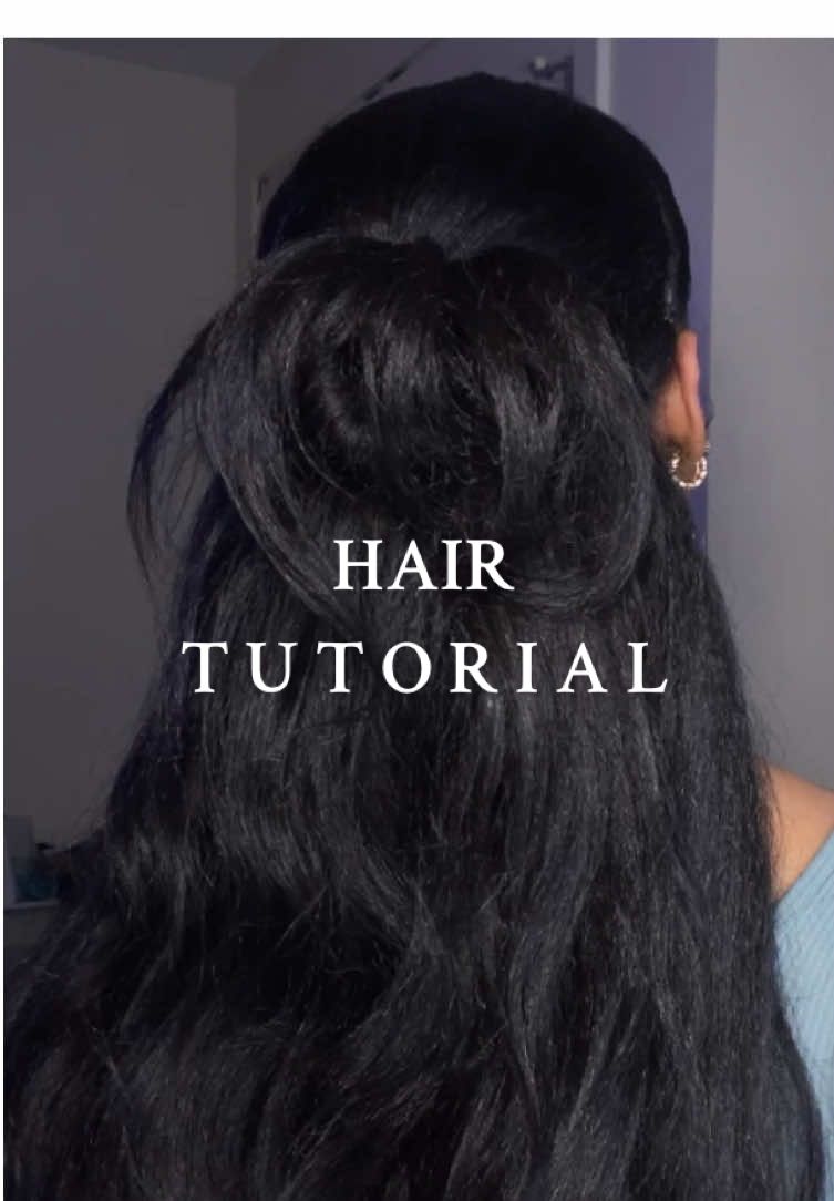 Half up, Half down tutorial ⭐️ using a half wig from @Sensationnel_hair  #halfuphalfdown #syntheticwig #sensationnelwigs #halfuphalfdownhairstyle #hairtutorial #blackgirlhairstyles 